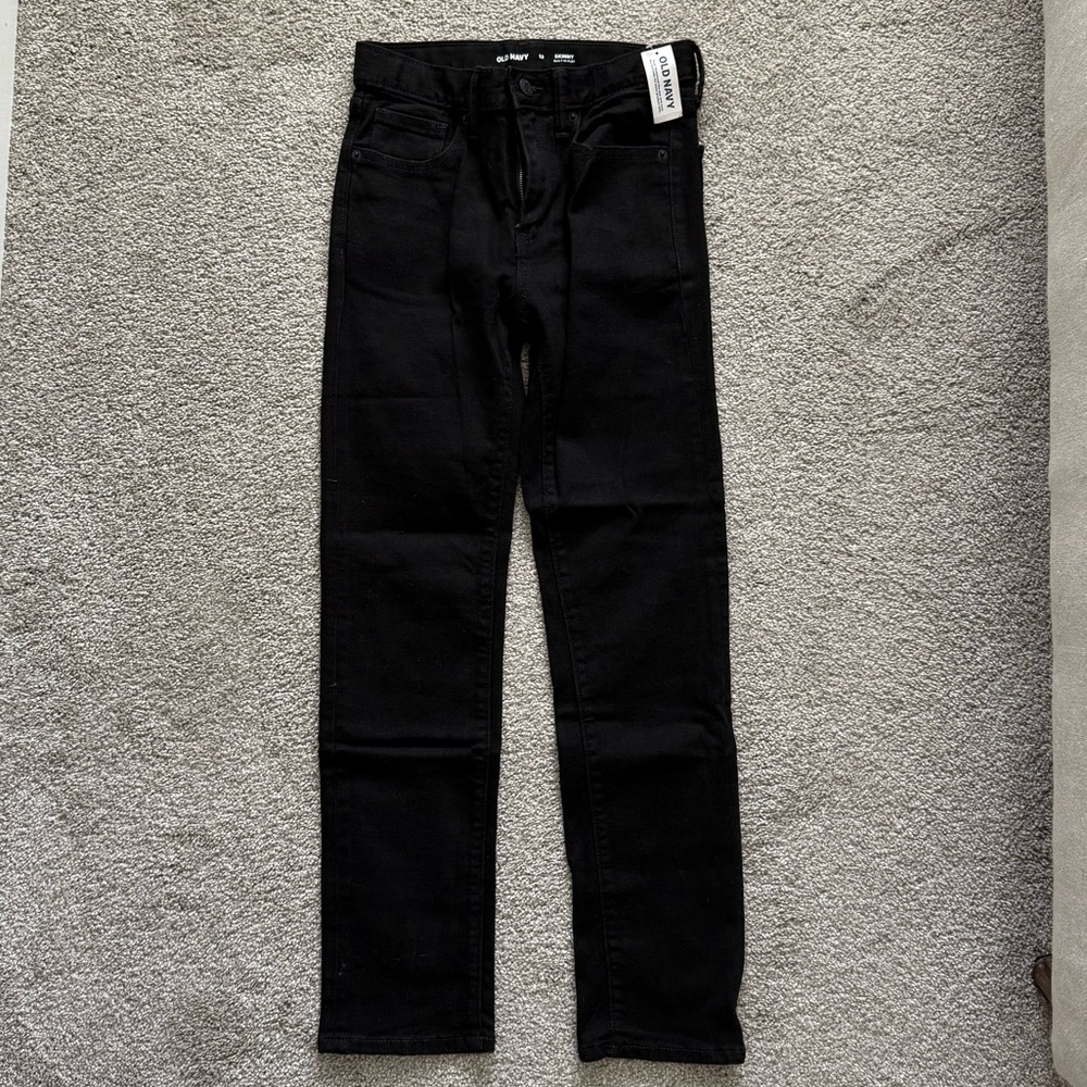 Old Navy Black Jeans Boys 12 Skinny Built in Flex